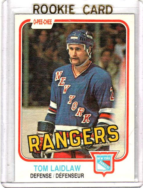1981 O-Pee-Chee  Tom Laidlaw Rookie Card #234 - New York Rangers